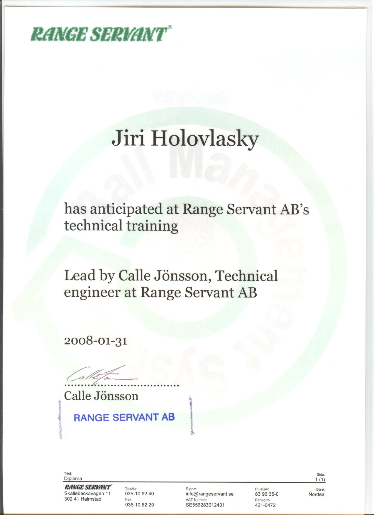 certifikát